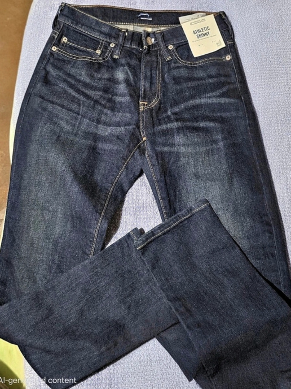 Abercrombie & Fitch Athletic Skinny Stretch Jeans 28x30 Dark Wash NWT